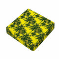 Yellow Palm Tree Pattern Print Outdoor Seat Cushion Cover