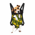 Yellow Palm Tree Pattern Print Pet Carrier Backpack