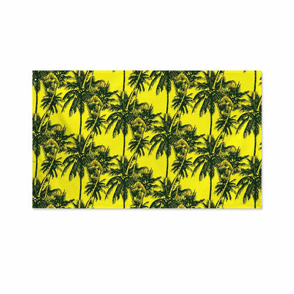 Yellow Palm Tree Pattern Print Polyester Flag