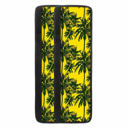 Yellow Palm Tree Pattern Print Refrigerator Handle Covers