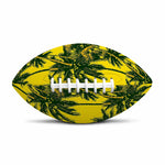 Yellow Palm Tree Pattern Print Rugby Ball