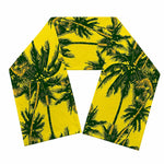 Yellow Palm Tree Pattern Print Scarf