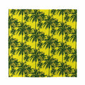 Yellow Palm Tree Pattern Print Silk Bandana