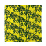 Yellow Palm Tree Pattern Print Silk Bandana