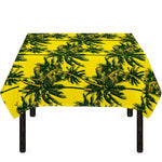 Yellow Palm Tree Pattern Print Tablecloth
