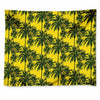 Yellow Palm Tree Pattern Print Tapestry