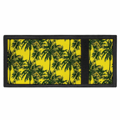 Yellow Palm Tree Pattern Print Trifold Wallet