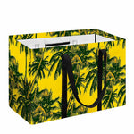 Yellow Palm Tree Pattern Print Utility Tote Bag