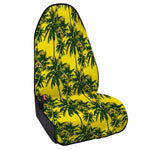 Yellow Palm Tree Pattern Print Waterproof Car Seat Cover