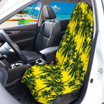 Yellow Palm Tree Pattern Print Waterproof Car Seat Cover