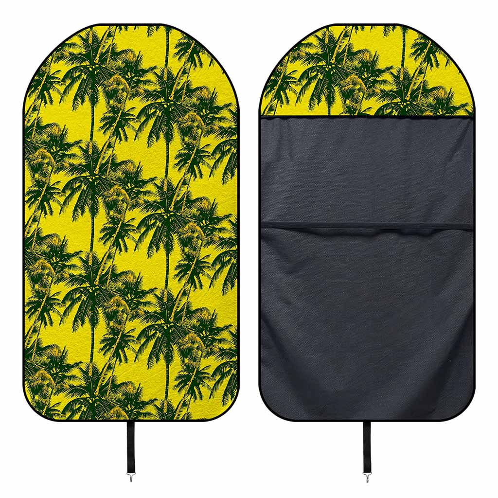 Yellow Palm Tree Pattern Print Waterproof Car Seat Cover