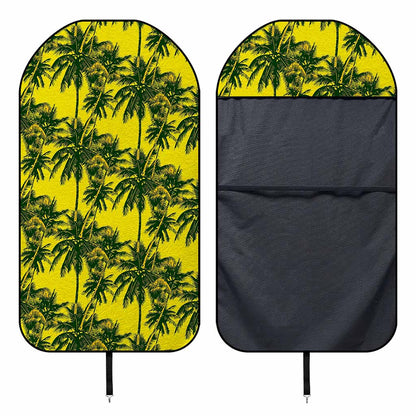 Yellow Palm Tree Pattern Print Waterproof Car Seat Cover