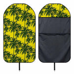Yellow Palm Tree Pattern Print Waterproof Car Seat Cover