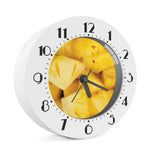 Yellow Pineapple Pieces Print Alarm Clock