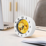 Yellow Pineapple Pieces Print Alarm Clock