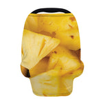 Yellow Pineapple Pieces Print Baby Seat Cover