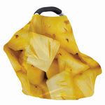 Yellow Pineapple Pieces Print Baby Seat Cover