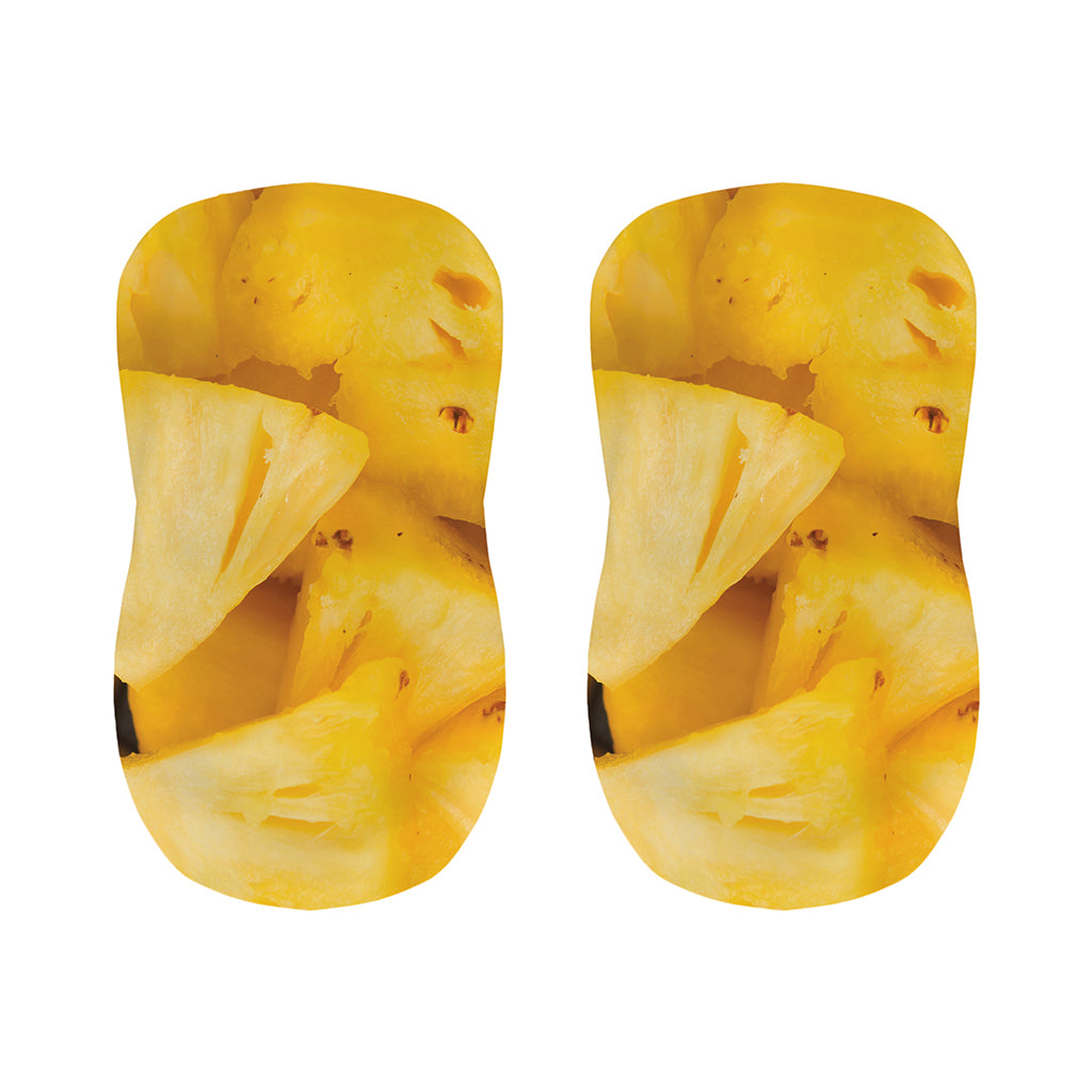 Yellow Pineapple Pieces Print Bar Stool Covers