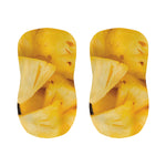 Yellow Pineapple Pieces Print Bar Stool Covers