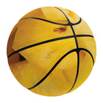 Yellow Pineapple Pieces Print Basketball