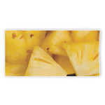 Yellow Pineapple Pieces Print Beach Towel