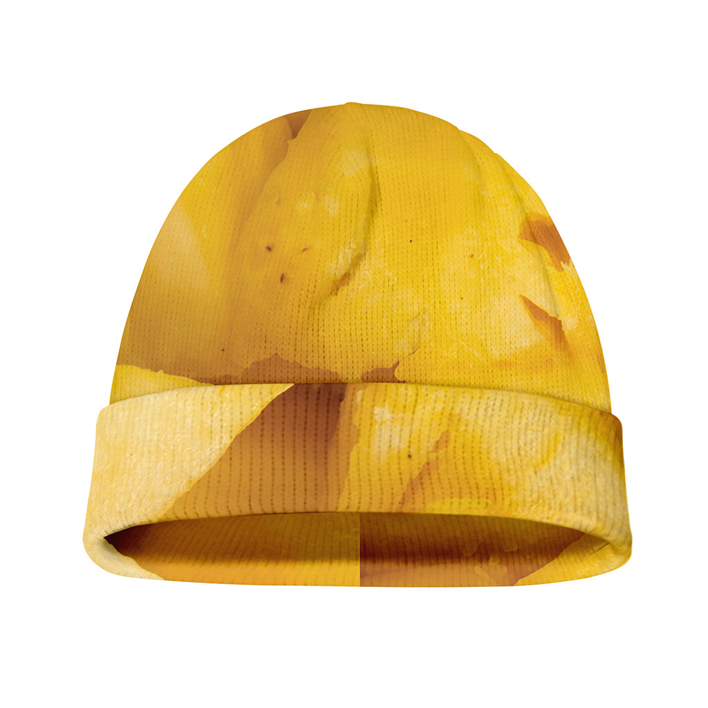 Yellow Pineapple Pieces Print Beanie