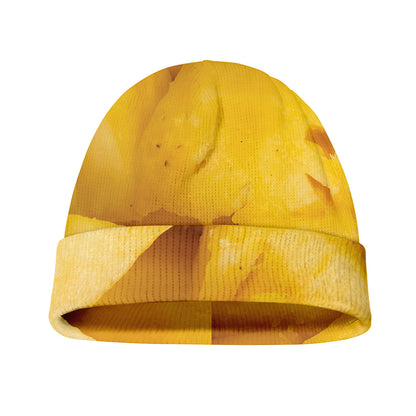 Yellow Pineapple Pieces Print Beanie