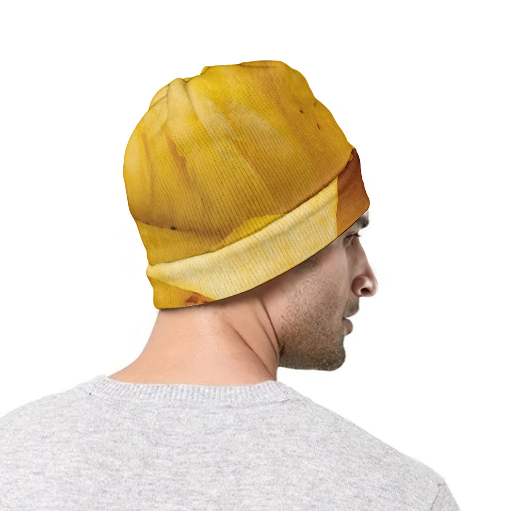 Yellow Pineapple Pieces Print Beanie