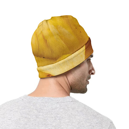 Yellow Pineapple Pieces Print Beanie