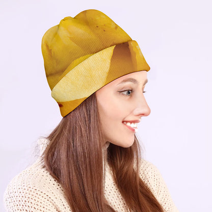 Yellow Pineapple Pieces Print Beanie