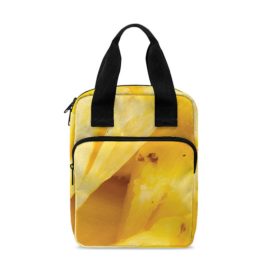 Yellow Pineapple Pieces Print Bible Tote Bag