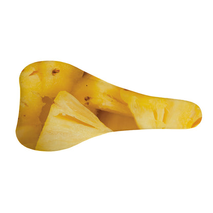 Yellow Pineapple Pieces Print Bicycle Seat Cover