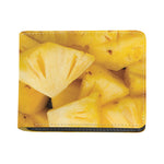 Yellow Pineapple Pieces Print Bifold Wallet