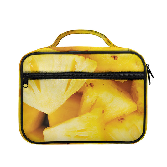 Yellow Pineapple Pieces Print Briefcase Bible Bag