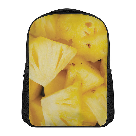 Yellow Pineapple Pieces Print Casual Backpack