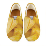 Yellow Pineapple Pieces Print Casual Shoes
