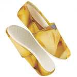 Yellow Pineapple Pieces Print Casual Shoes