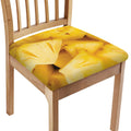 Yellow Pineapple Pieces Print Chair Cushion Cover