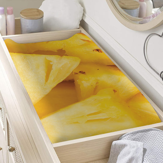 Yellow Pineapple Pieces Print Changing Pad Cover