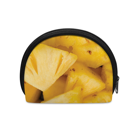 Yellow Pineapple Pieces Print Coin Purse