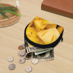 Yellow Pineapple Pieces Print Coin Purse