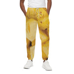 Yellow Pineapple Pieces Print Cotton Pants