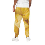 Yellow Pineapple Pieces Print Cotton Pants