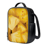 Yellow Pineapple Pieces Print Crossbody Lunch Bag