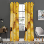 Yellow Pineapple Pieces Print Curtain