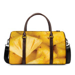 Yellow Pineapple Pieces Print Duffle Bag