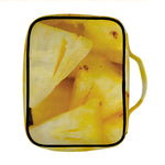 Yellow Pineapple Pieces Print Front Pocket Bible Bag