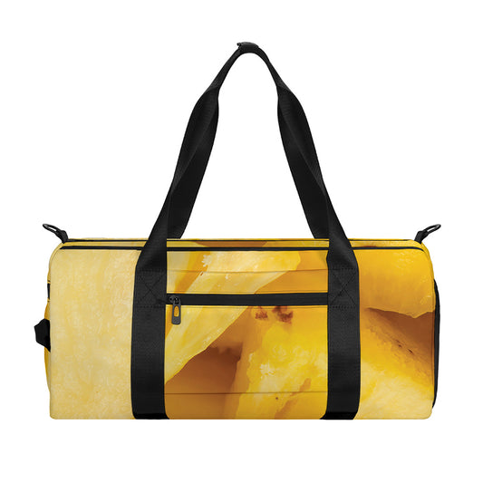 Yellow Pineapple Pieces Print Gym Bag