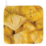 Yellow Pineapple Pieces Print Hand Towel