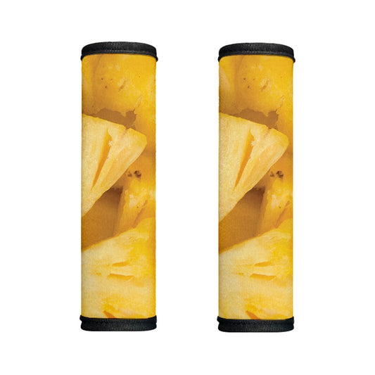 Yellow Pineapple Pieces Print Handle Covers